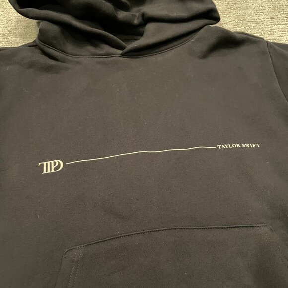 Taylor Swift Tortured Poets Hoodie Womens Small Black Spotify Exclusive Pullover - Picture 6 of 12